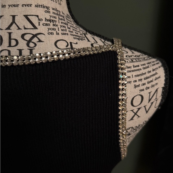 Cache Black Sleeveless Top with Silver Detailing. Vintage! - Picture 7 of 12